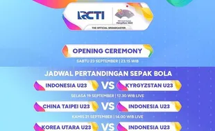 Ini Link Live Streaming untuk Nonton Indonesia vs Kirgizstan di Asian Games