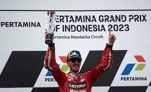 Jadi yang Tercepat, Francesco Bagnaia Juara MotoGP Mandalika 2023