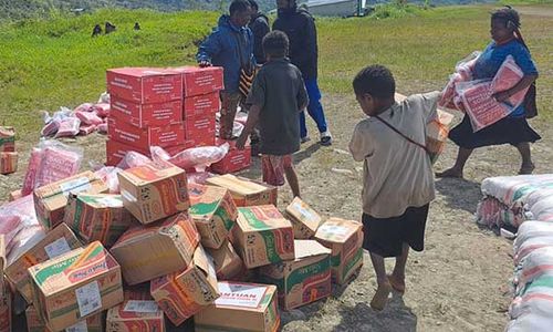 Pengiriman Bantuan untuk Warga Terdampak Bencana Kelaparan di Yahukimo Papua