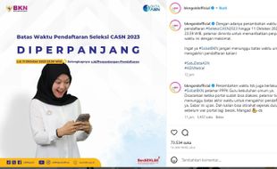 Pendaftaran CPNS 2023 Resmi Diperpanjang hingga Rabu Pukul 23.59 WIB