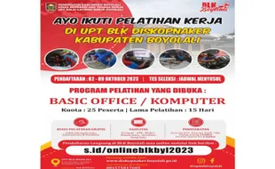 Gas! BLK Boyolali Buka Pelatihan Komputer, Peserta Dapat Ilmu & Uang Transport