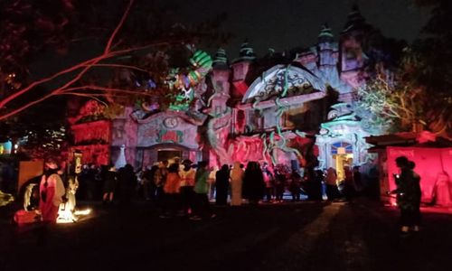 Momen Halloween, Saloka Theme Park Semarang Dipenuhi Ornamen Bernuansa Horor