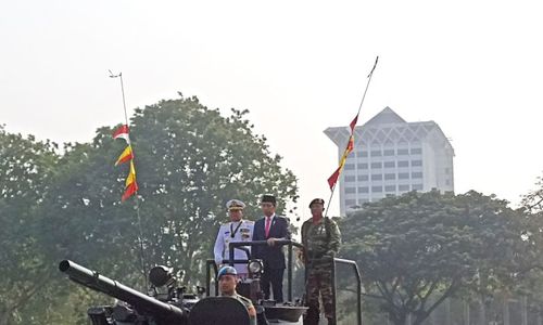 Prabowo, SBY dan Megawati Hadiri HUT ke 78 TNI di Monas