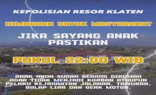 Kapolres Klaten Imbau Orang Tua Pastikan Anak di Rumah Sebelum Pukul 22.00 WIB