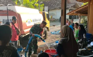 Kodim Boyolali Rutin Dropping Air Bersih ke Daerah Kekeringan, 4 Tangki/Pekan