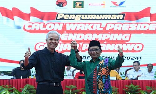 Resmi, PDIP Duetkan Ganjar Pranowo dan Mahfud MD untuk Pilpres 2024