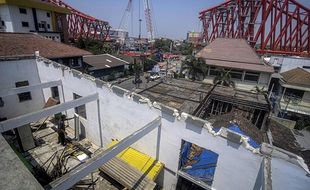 Terdampak Proyek Underpass Joglo Solo, Sejumlah Ruko Mulai Dibongkar