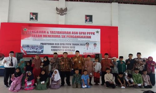 Syukuran Diangkat PPPK, Seratusan Guru PAI di Boyolali Santuni Anak Yatim Piatu