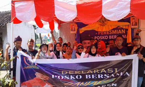 Relawan Ganjarist Sragen Deklarasi Posko Bersama Pemenangan Ganjar Pranowo