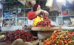 Kemarau Panjang, Harga Semua Jenis Cabai di Pasar Wonogiri Meroket