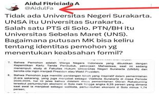 Putusan MK Salah Sebut Nama Kampus Penggugat Syarat Capres/Cawapres