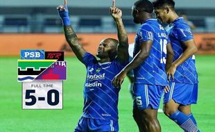 Persib Bantai Persita 5-0, David Da Silva Hattrick