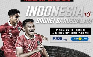 Siap-Siap! Tiket Indonesia vs Brunei Dijual Mulai Sore Ini, Ini Daftar Harganya