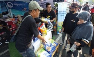 Ada Beras Premium Terjangkau, Gerakan Pangan Murah di Solo CFD Diserbu Warga