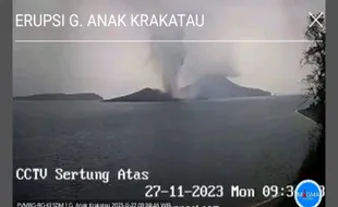 Gunung Anak Krakatau Kembali Erupsi, Kolom Abu Vulkanik Setinggi 1.500 Meter