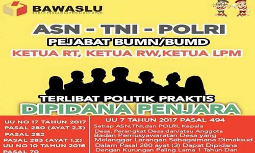 Poster Larangan Politik Praktis ASN Beredar di Boyolali, Bukan dari Bawaslu