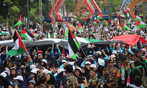 Diikuti 10.000 Orang, Aksi Bela Palestina di Klaten Himpun Donasi Rp420-an Juta