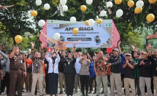 H-1 Masa Kampanye, Jajaran Pengawas Pemilu Apel Siaga di Alun-alun Klaten