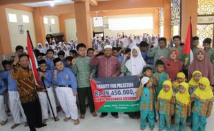 Peduli Palestina, Santri Nurul Musthofa Juwiring Klaten Donasikan Rp29 Juta