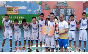 Tim Basket SMPN 1 Karanganyar Raih Juara II Liga Basket 2023