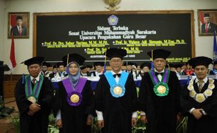 Kukuhkan 3 Guru Besar, UMS Perkuat Posisi sebagai Kampus dengan SDM Berkualitas