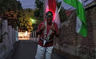 Dosen UNS Jogging Bawa Bendera Palestina di Boyolali, Ternyata Ini Motivasinya