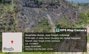 Waspada! Kebakaran Hanguskan Hutan Lereng Gunung Merapi wilayah Cepogo Boyolali