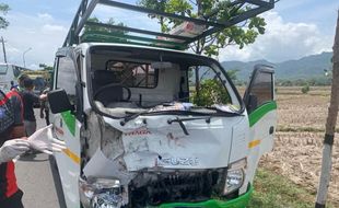 Adu Banteng Motor Vs Truk Pikap di Selogiri Wonogiri, Warga Wonokarto Meninggal