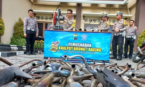 4.109 Motor Berknalpot Brong di Klaten Disita, Pemiliknya Mayoritas Pelajar