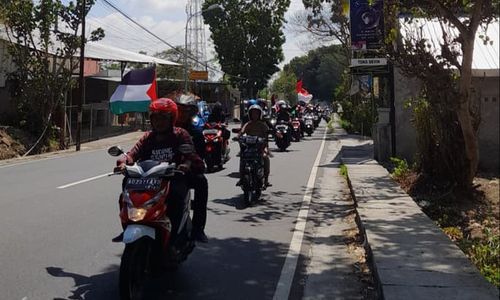 Riding Kemanusiaan untuk Palestina, Ratusan Orang Berkendara Rute Boyolali-Selo