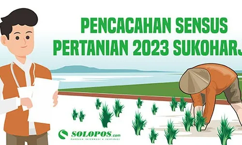 Infografis Hasil Sensus Pertanian Sukoharjo 2023, Usaha Tani Turun