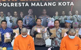 Bakal Diedarkan Malam Tahun Baru, 11 Kg Ganja Diamankan Polresta Malang Kota