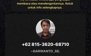 Waspada! Foto Wakil Ketua DPRD Karanganyar Dicatut Untuk Penipuan