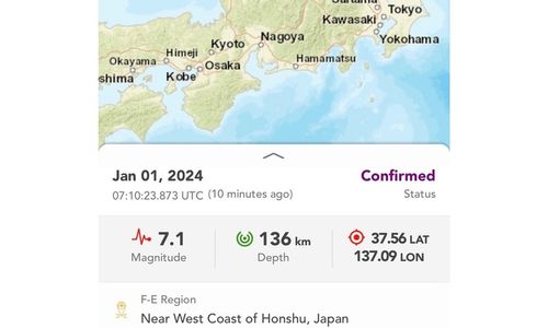 Daftar Gempa Besar di Jepang, Pernah Tewaskan 142.800 Orang