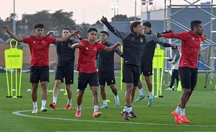 Latihan Timnas Indonesia Jelang Laga Lawan Vietnam di Piala Asia 2023 Qatar