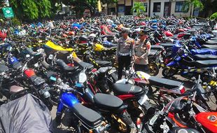 Gencarkan Razia, Polres Kudus Amankan 700 Motor Berknalpot Brong