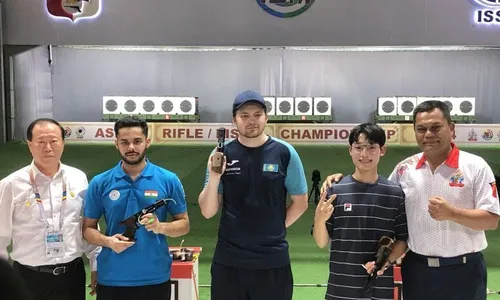 Atlet Menembak Kazakhstan Chiryukin Juarai Rapid Fire Pistol Men di Jakarta