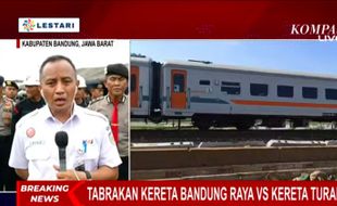 Kecelakaan KA Turangga vs Komuter Bandung Raya, Korban Masih Terjepit Gerbong