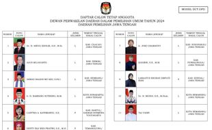 Simak! Ini Daftar Lengkap Caleg DPD Jateng 2024