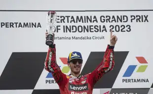 Jagoan Ducati Francesco Bagnaia Tercepat di Balapan Sprint GP Mandalika