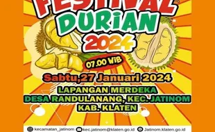 Sikat! Ribuan Durian bakal Dibagikan Gratis di Festival Durian Jatinom Klaten