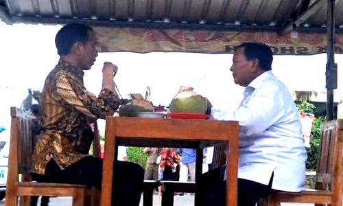 Usai Resmikan Graha Akmil di Magelang, Jokowi Makan Bakso bareng Prabowo