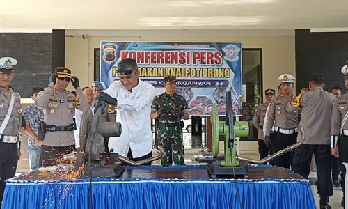 Jelang Kampanye Umum, Polres Karanganyar Makin Rajin Razia Knalpot Brong