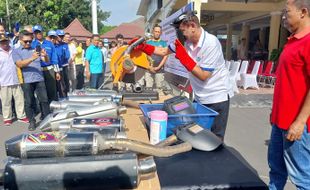 Polresta Solo Gandeng Parpol Hilangkan Budaya Kampanye Gunakan Knalpot Brong