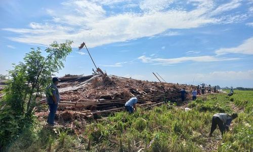 Ambruk Diterjang Angin, 3 Los Mbako di Karanglo Klaten akan Dibangun Lagi