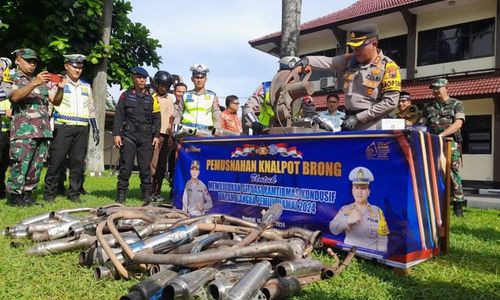 287 Knalpot Brong Dimusnahkan dalam Deklarasi di Mapolres Boyolali