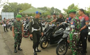 Tak Boleh Pakai Knalpot Brong, Motor Anggota Kodim Klaten Diperiksa Denpom Solo