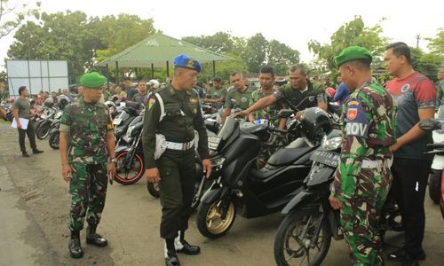 Tak Boleh Pakai Knalpot Brong, Motor Anggota Kodim Klaten Diperiksa Denpom Solo