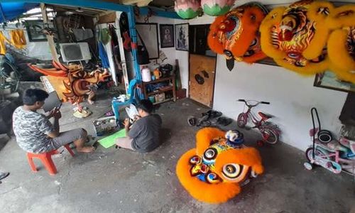 Jelang Imlek, Perajin Barongsai Semarang Banjir Order hingga Manado