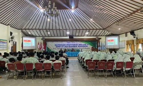 Jelang Akhir Tahun Pembelajaran, SMP IT Az-Zahra Sragen Gelar Seminar Motivasi